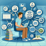 Using affiliate marketing to earn passive income in college.