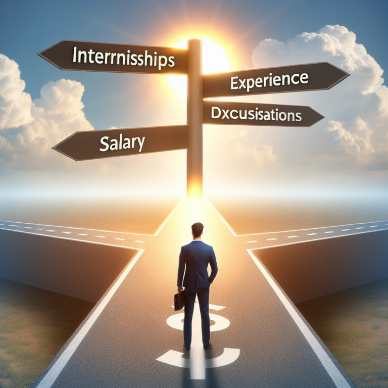 Leveraging internships and experience in salary discussions